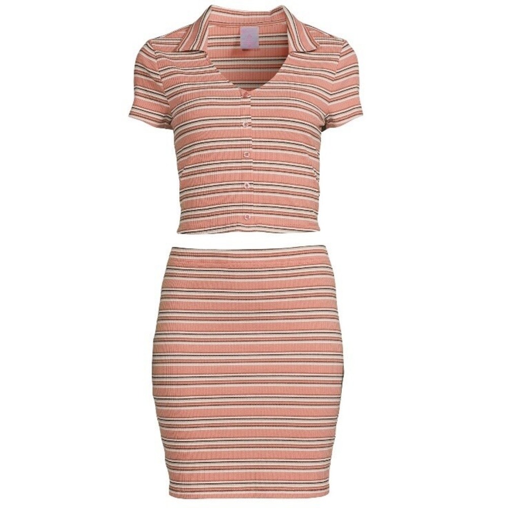 No Boundaries Juniors Polo Shirt and Skirt 2 Piece Set XXL 19 New with Tags Cute